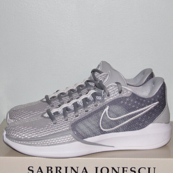 Nike Sabrina 1 TB Wolf Grey White Basketball Shoes Womens 7 7.5 8 10.5